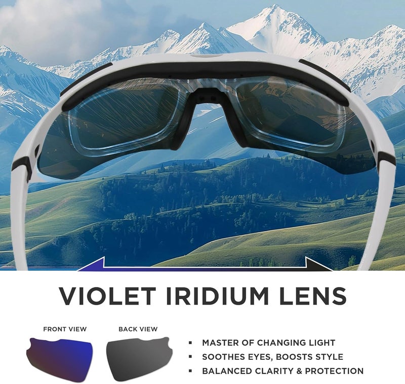 LOLOON Store Cycling Sunglasses for Men Women Youth, Wrap Around Sports Sunglasses for Running Climbing Bike Baseball Softball Golf - Image 4